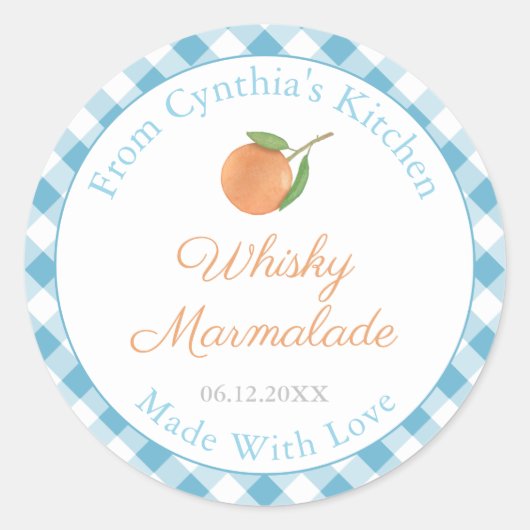 Homemade Marmalade Gourmet Hostess Gift Labels (Voorkant)