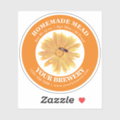 Homemade Mead Bottle Label Sticker (Vel)