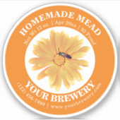 Homemade Mead Bottle Label Sticker (Voorkant)