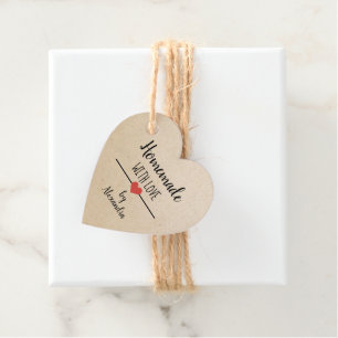 Homemade met de markeringen van de de gunst van he bedankjes labels