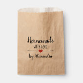 Homemade met de naam van het liefdeskraft-script g bedankzakje (Voorkant)