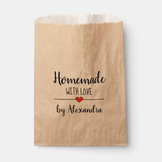 Homemade met de naam van het liefdeskraft-script g bedankzakje (Voorkant)