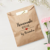 Homemade met de naam van het liefdeskraft-script g bedankzakje (Gezegeld)