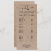 Homemade met de prijslijst voor liefdesbakkerijen  menu (Voorkant / Achterkant)