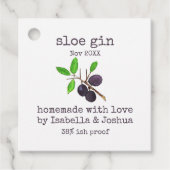 Homemade met het liefdeslabel Sloe Gin Bedankjes Labels (Voorkant)