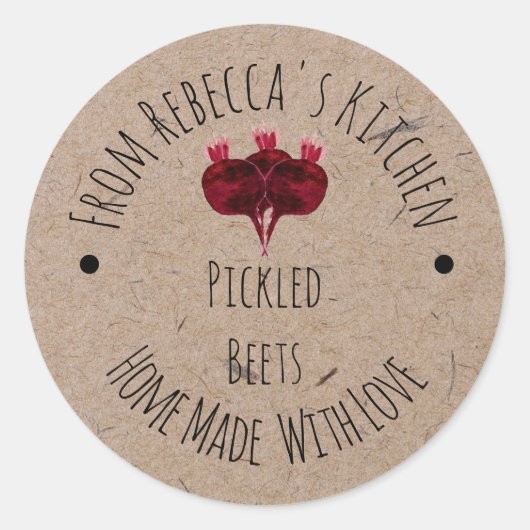 Homemade met label voor liefdespapier, geplukte bi (Voorkant)