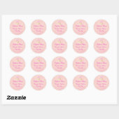 Homemade met liefde | Beker bakkerij Roze glitter Ronde Sticker (Vel)