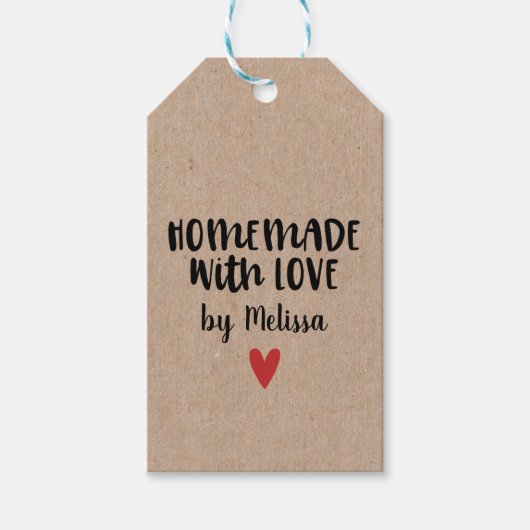 Homemade met liefde cadeaulabel (Voorkant)