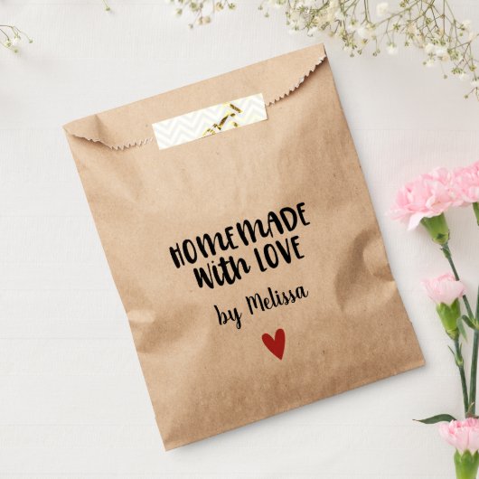 Homemade met liefde Kraft Bedankzakje