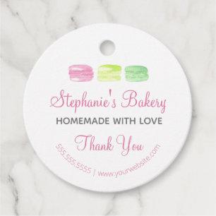 Homemade met liefde Macaroons Bakkerij Dank je Bedankjes Labels