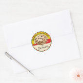Homemade met liefde ronde sticker (Envelop)