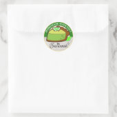 Homemade met liefde ronde sticker (Tas)