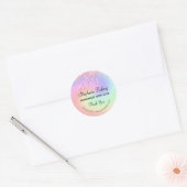 Homemade met liefde| Roze Glitter Hartelijk dank Ronde Sticker (Envelop)