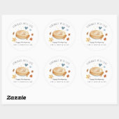 Homemade met liefde | Thanksgiving Friendsgiving Ronde Sticker (Vel)