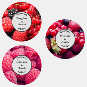 Homemade met liefdesfotojam labels