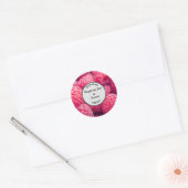 Homemade met liefdesframbozenfotojam ronde sticker (Envelop)