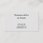 Homemade met liefdesfruitfoto aanpasbaar visitekaartje (Achterkant)