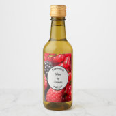 Homemade met liefdesfruitfotoflesje wijn etiket (Voorkant)