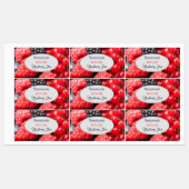 Homemade met liefdesjam, foto van vers fruit labels (Vel)