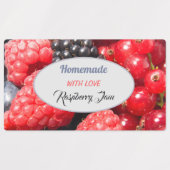 Homemade met liefdesjam, foto van vers fruit labels (Design 1)