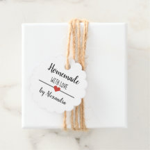 Homemade met liefdesmanuscript eenvoudige witte do