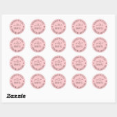 Homemade met Love | Blush PinkHartelijk dank Ronde Sticker (Vel)