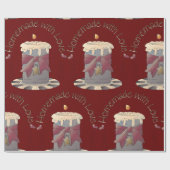 Homemade met Love Candle Cadeaupapier (Vlak)
