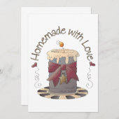 Homemade met Love Candle Kaart (Voorkant / Achterkant)