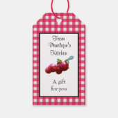 Homemade met Love Cranberry Chutney Red Gingham Cadeaulabel (Voorkant)