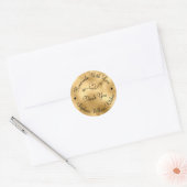 Homemade met Love | Faux Gold Hartelijk dank Ronde Sticker (Envelop)