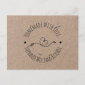 Homemade met Love | Faux Kraft Paper | Harde Pijl Briefkaart (Voorkant)