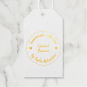 Homemade met Love Gold Heart Modern Baking Cadeaulabels (Voorkant)