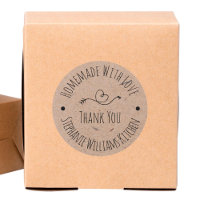 Homemade met Love | Kraft Paper Hartelijk dank