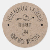 Homemade met Love Kraft Paper | Jam Canning Label (Voorkant)