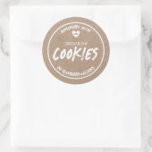 Homemade met Love Kraft Paper Ronde Sticker (Tas)