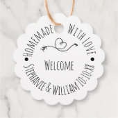 Homemade met Love Kraft Paper | Weddenschap Bedankjes Labels (Achterkant)