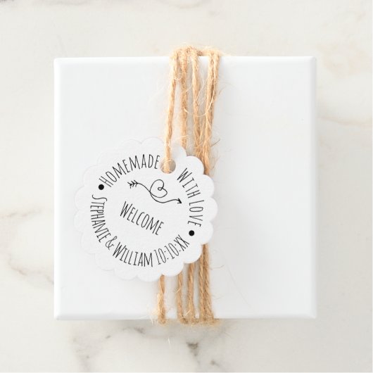 Homemade met Love Kraft Paper | Weddenschap Bedankjes Labels (In situ)