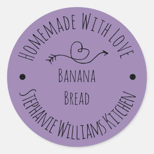 Homemade met Love Lavender | Betaalde goederen Ronde Sticker (Voorkant)
