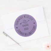 Homemade met Love Lavender | Betaalde goederen Ronde Sticker (Envelop)