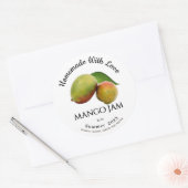 Homemade met Love Mango Jam Summer 202X Ronde Sticker (Envelop)