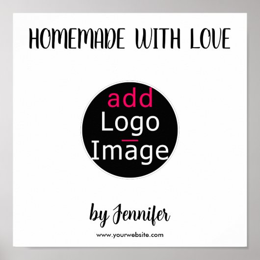 Homemade met Love Moderne Professional Custom Poster (Voorkant)