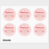 Homemade met Love Peppermint Sugar Scrub Editable Ronde Sticker (Vel)
