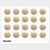 Homemade met Love Personalized Gold Gift Ronde Sticker (Vel)