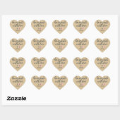 Homemade met Love Personalized Kraft Paper Hart Sticker (Vel)