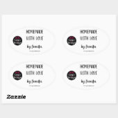 Homemade met Love Professional  Logo Ovale Sticker (Vel)