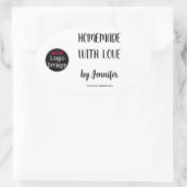 Homemade met Love Professional  Logo Ovale Sticker (Tas)