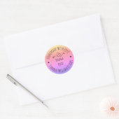 Homemade met Love Rainbow Kraft Paper | Baken Ronde Sticker (Envelop)