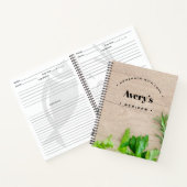 Homemade met Love Recipe Custom Wood Grain board Notitieboek (Binnen)