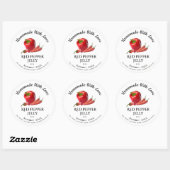 Homemade met Love Red Pepper Jelly Summer 202X Ronde Sticker (Vel)