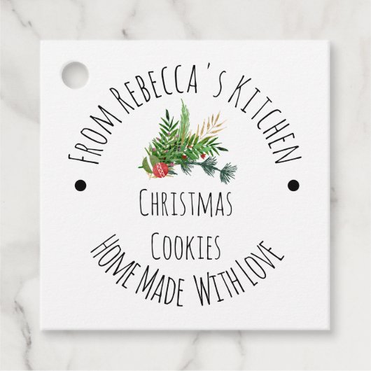 Homemade met Love Rustic Kerstkoekjes Bedankjes Labels (Voorkant)